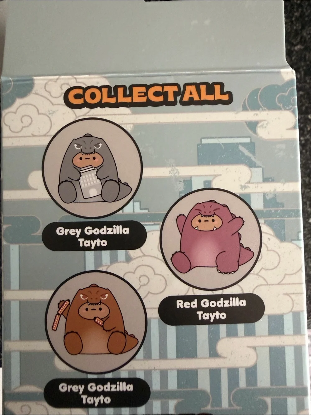 Godzilla smoko collab Godzilla tayto- grey Godzilla